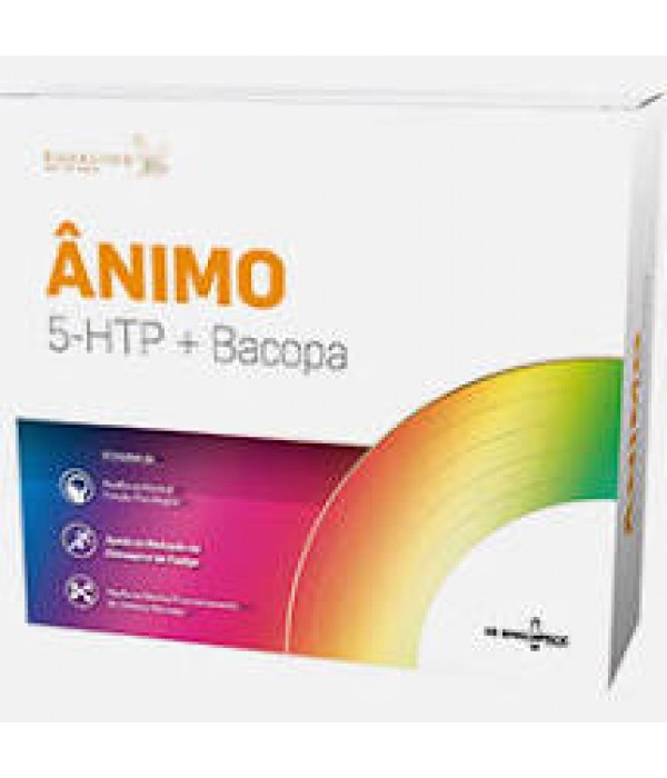 ÂNIMO 5-HTP + BACOPA - 30 AMPOLAS - ( 20% Desc. de 13 a 31 de Maio )